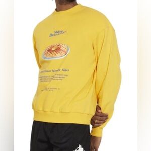 FLAN Labs Making Breakfast “Waffles” Crewneck - NWT - Size M